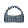 Alexander Wang Scrunchie Jacquard Denim Handbag Small Vintage Medium Indigo 20223R03T473
