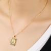 26-Letter Stainless Steel Necklace with Copper Pendant - European & American Fashion for Men