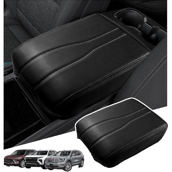 Center Console Armrest Cover Compatible With2024-2026 Chevy Traverse/2024-2026 GMC Acadia/2025-2026 Buick Enclave Interior Accessories, Leather