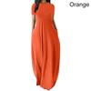 Women Casual Loose O-Neck Long Dresses Short Sleeve Summer Beach Dress Elegant Evening Party Dress