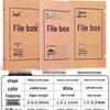 Kraft Paper Archive Box: Large Capacity, Custom Logo, Thickened Paper