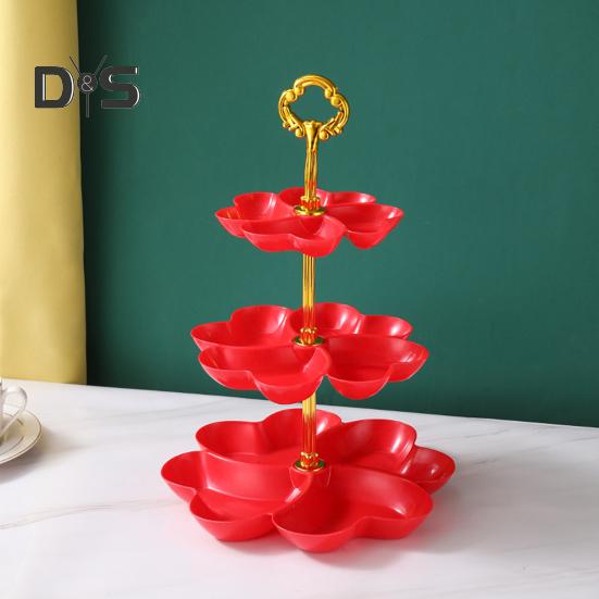 Suport coș cu fructe pentru blat de bucătărie Suport pentru fructe cu economie de spațiu cu 3 niveluri Organizator pentru tavă cu alimente pentru fructe, gustări, deserturi