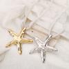 Large Starfish Cord Necklace Chunky Statement Star Fish Pendant Necklace Summer Beach Jewelry Holiday Gift