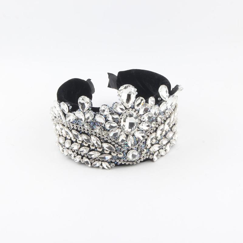 Meier New fashion crown headpiece - baroque vintage colorful high crown prom hair accessory
