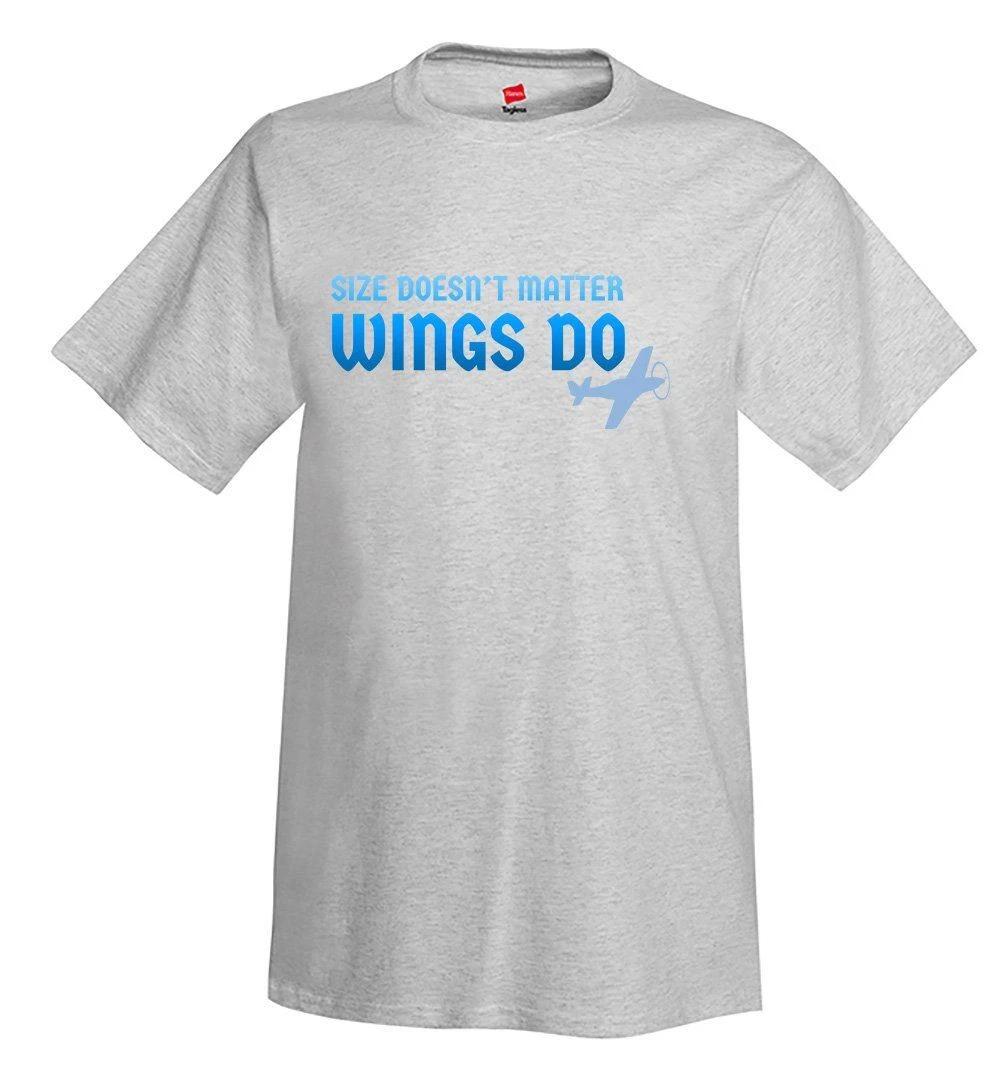 Size Doesn t Matter Wings Do Airplane Aviation T-Shirt 3XL