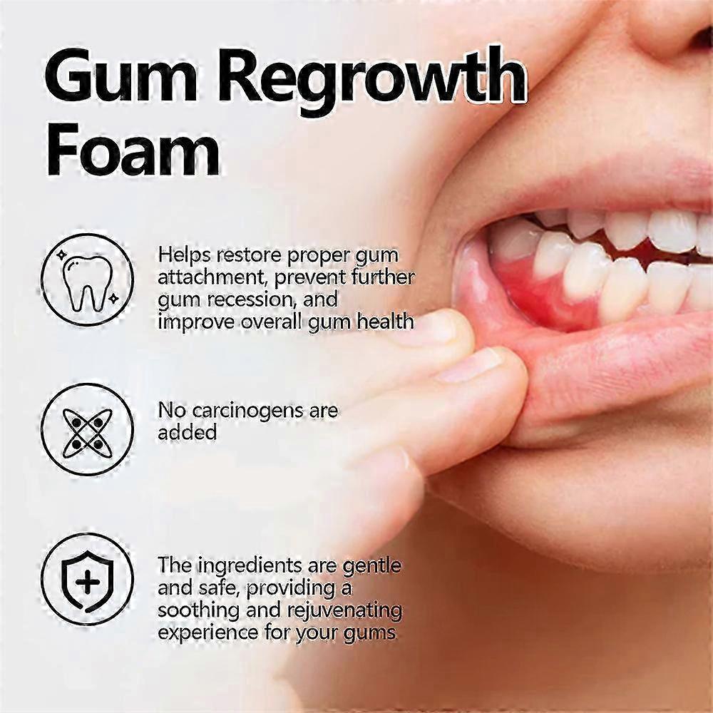 Gum Regrowth Foam Repair Gingival Teeth Whiten Remove Yellow Stain Relieve Dental Decay Toothache Oral Cleaning Protect Gum Care