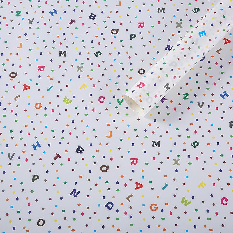 Chic White Kraft Wrapping Paper: Cute Bouquet & Book Cover