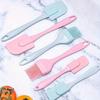 Set de spatule și perii de patiserie din silicon durabil din 3 bucăți - Ustensile de bucătărie rezistente la căldură, antiaderente, cu mânere cu miez solid, pot fi spălat vase