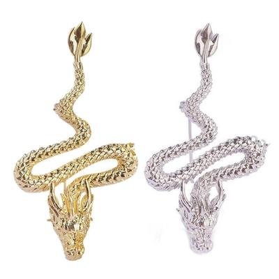 Chinese Zodiacs Shape Brooch Chinese Dragons Lapel Pins for Women Animal Themed Breastpins Stylish Accessory for Women