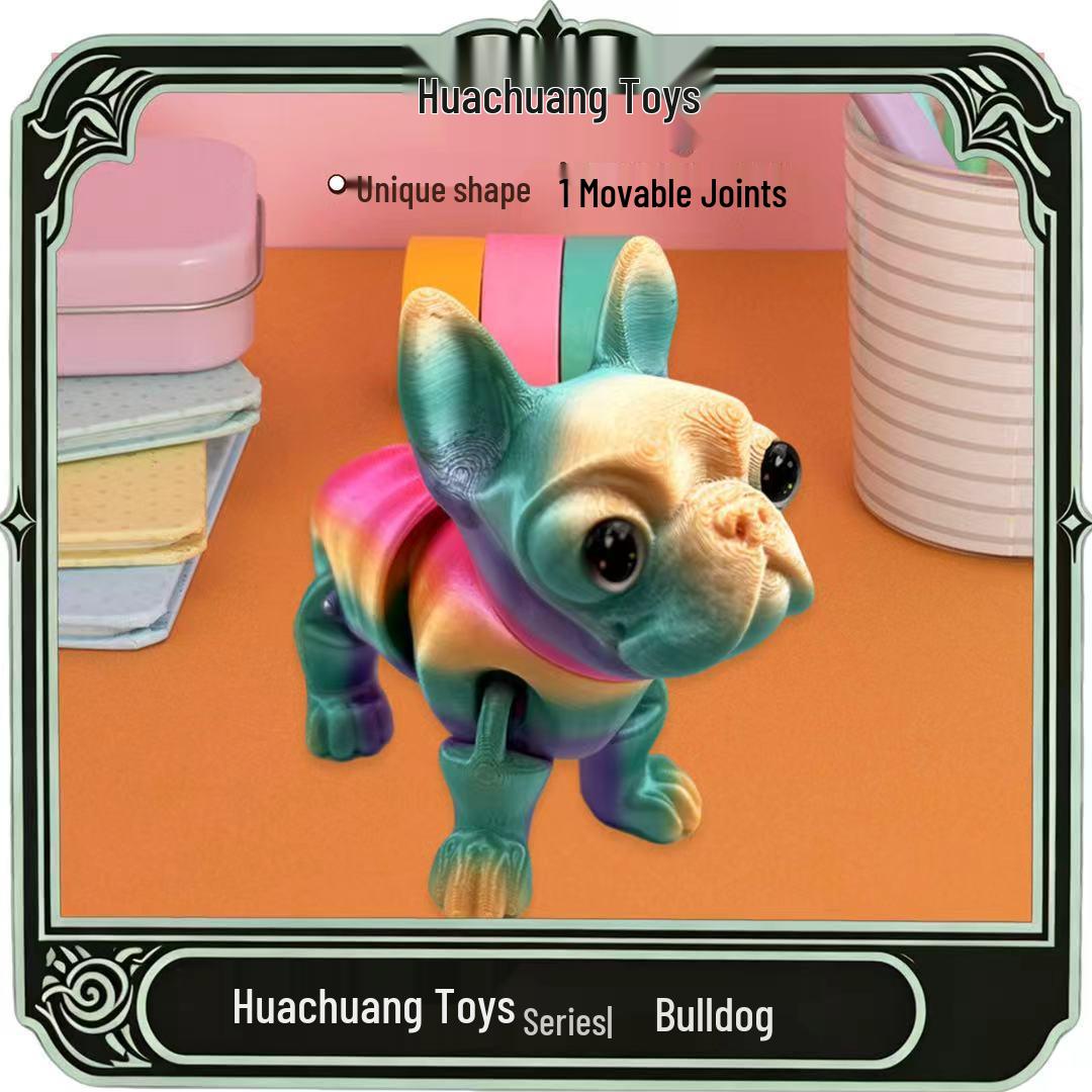 3D Printed Swinging Bulldog Cartoon Ornament