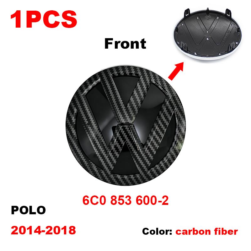 MPSGW1 1pcs 6C0 853 600 For VW Polo 2014-2018 Car Logo Emblem Hood Front And Rear Tail Mark Rear Badge Modification Accessories