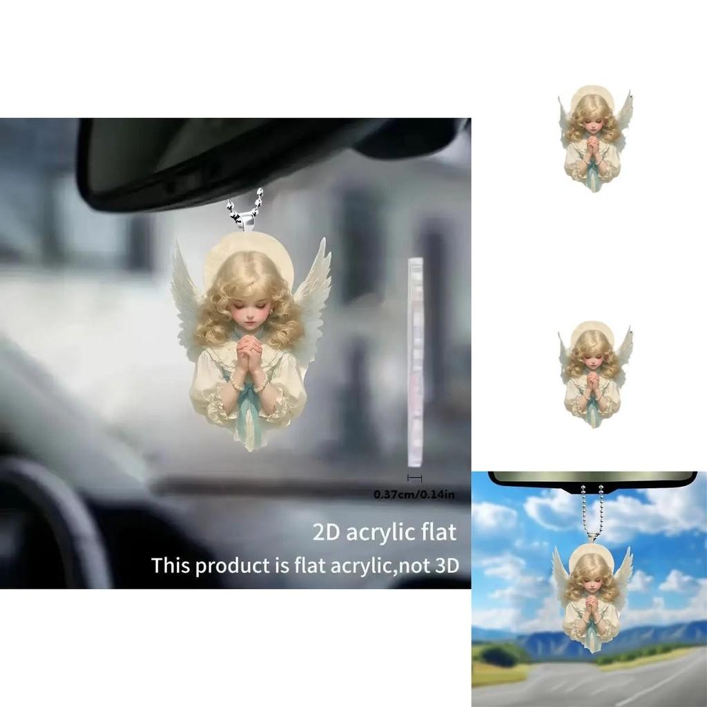 Acrylic Angel Car Interior Decor Pendant For Stylish Vehicle Accessories