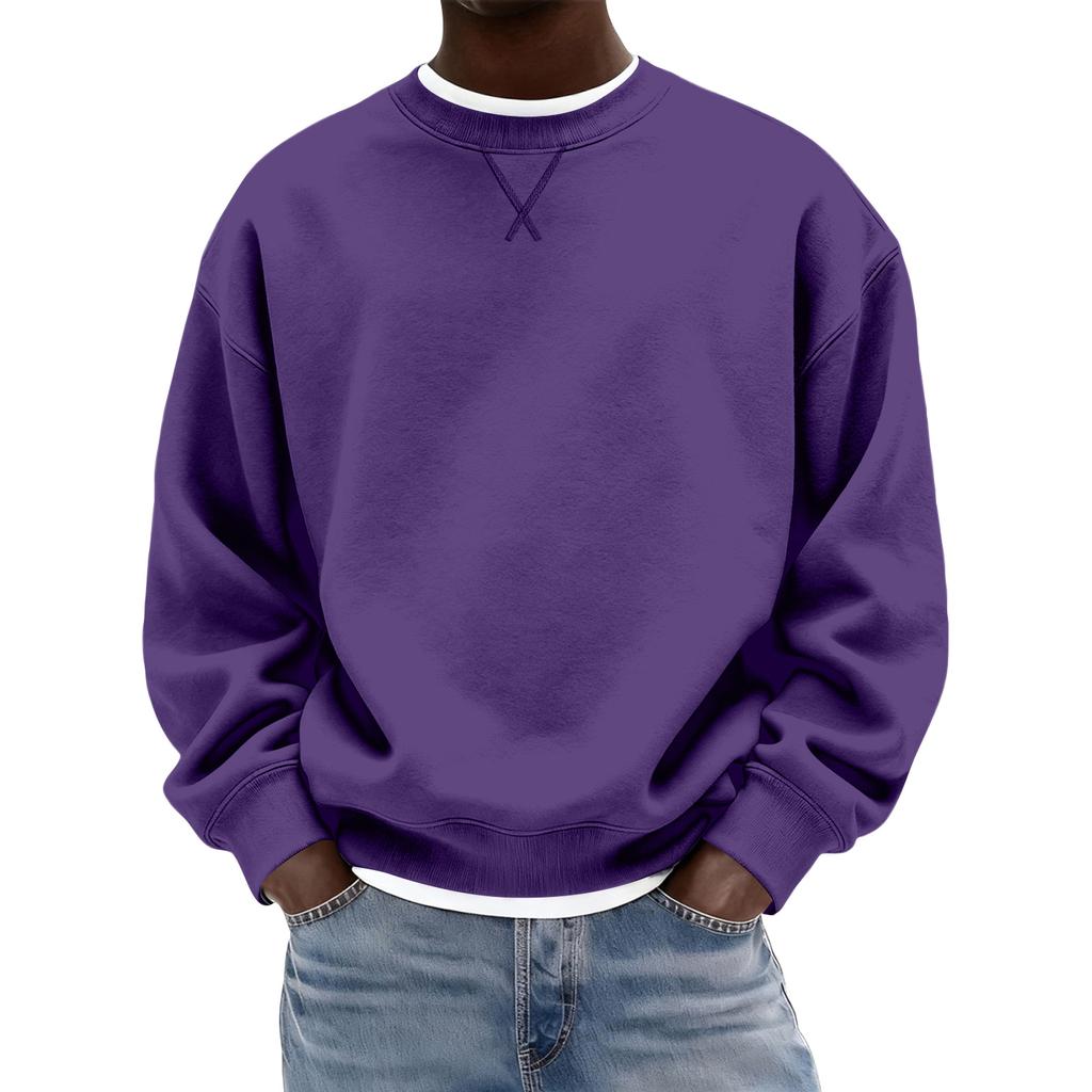 Men's Casual Sports Hoodie Round Neck Long Sleeve Top