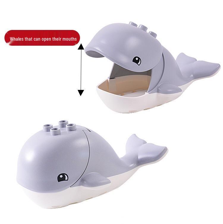 Gegele Lego-Compatible Building Blocks: Large Particles & Small Animal Accessories - Ocean, Zoo, Dinosaur Educational Toys