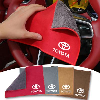 Bil Mikrofiber Rengöringshandduk Torka Torkduk Rena Verktyg För Toyota GR Corolla Yaris Aygo Prius Camry Auris Avensis 4Runner