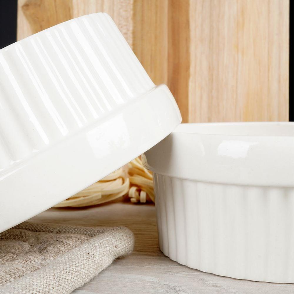 2x Ovenproof Casserole Dish, Bowl, Ceramic Ramekin, 170 ml