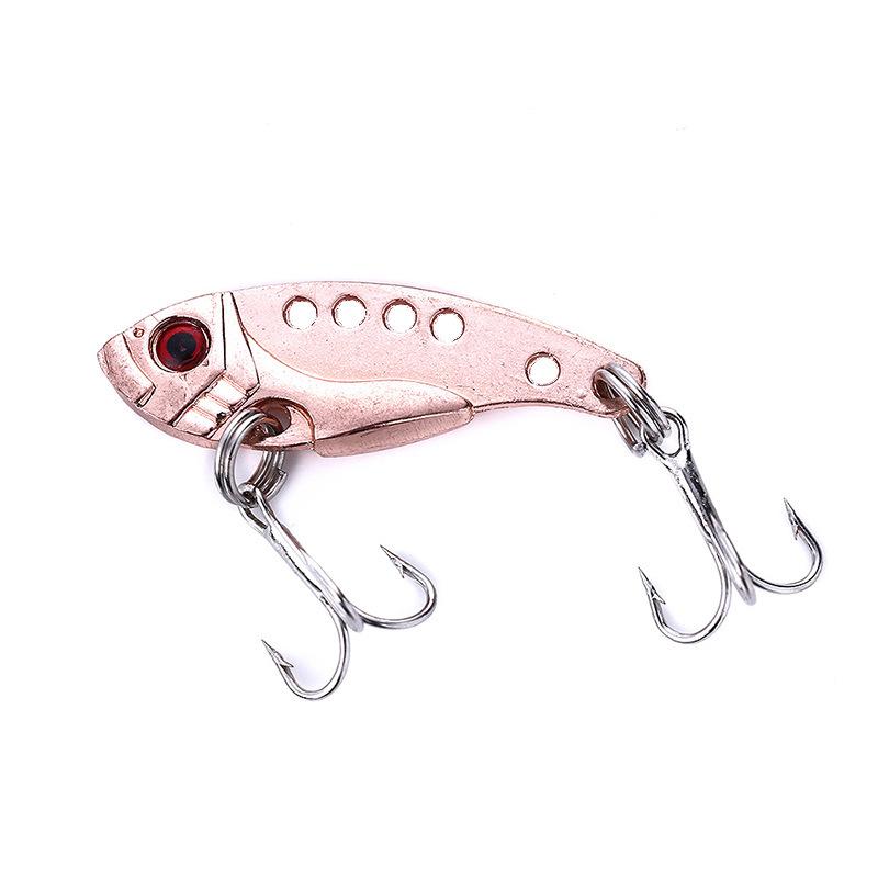 3D Eyes Metal VIB Fishing Lure Bass Crankbait Fishing Spinner Blade Golden