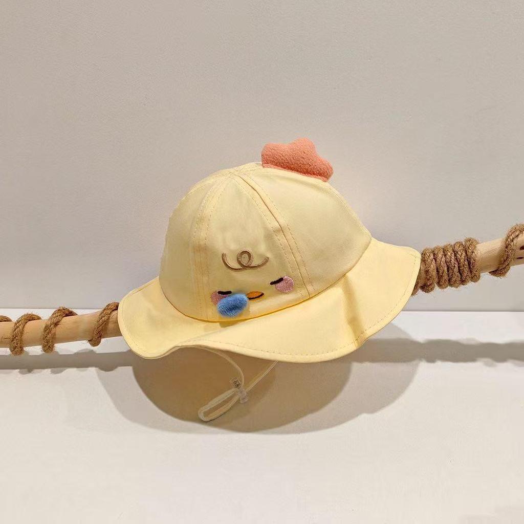 Breathable Baby Sunshade Bucket Hat - Cute Spring & Autumn Sun Protection for Boys & Girls
