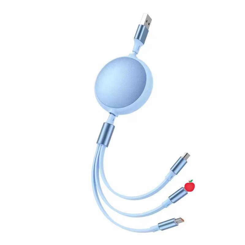 100W Type-C 3-in-1 Fast Charging Cable for Huawei, Android, and Apple Devices
