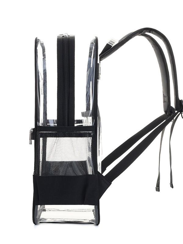 Klarer PVC-Doppelschulter-Rucksack - Große Kapazität, Wasserdicht, Lässiger Stil für Studenten