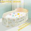 PVC Foldable Baby Bath Portable Bathtub Large Toddler Bathtub with Drain Valve Space Saving and Robust Paddling Pool for Home