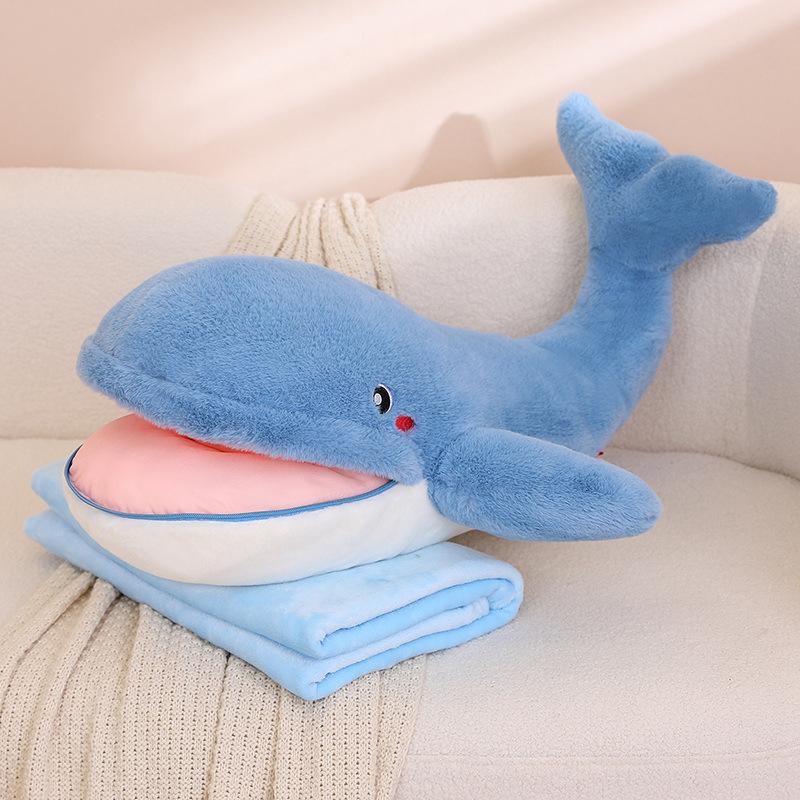 Big Mouth Shark Pillow Blanket Plush Toy Doll Bed Sleeping Doll Cushion Cute Rag Doll Gift