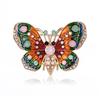 Vintage Fashion Alloy Sober and Fashionable Clothing Accessories Oil-dripping Enamel Butterfly Brooch Jewelry