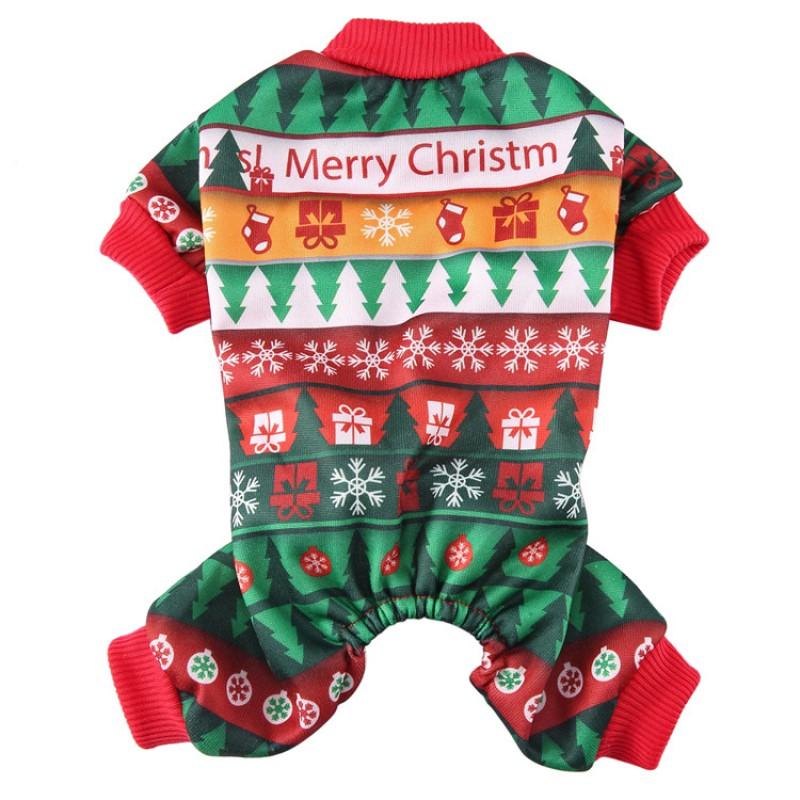 Christmas Pet Dog Outfit Four-Legged Costume Reindeer Santa Snowman Design Seasonal Holiday Apparel Small Medium Large Dogs
