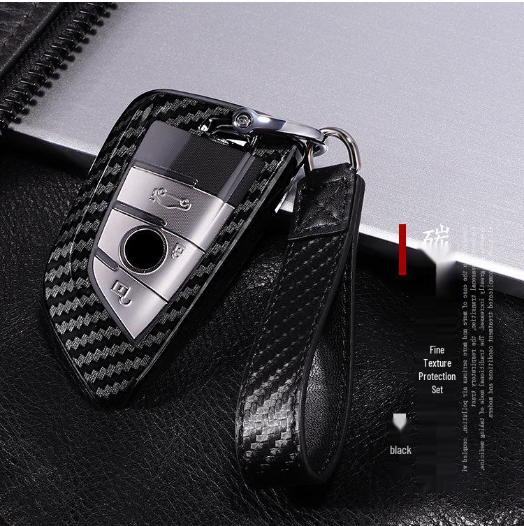 KAKTUS Carbon Fiber Car Key Case for BMW 18 Models 57 Series X1/X3 - Full Wrap Shell