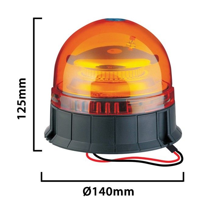 Gyrophare LED - STAK - 12/24V - 20W - Étanchéité IP65 - Orange
