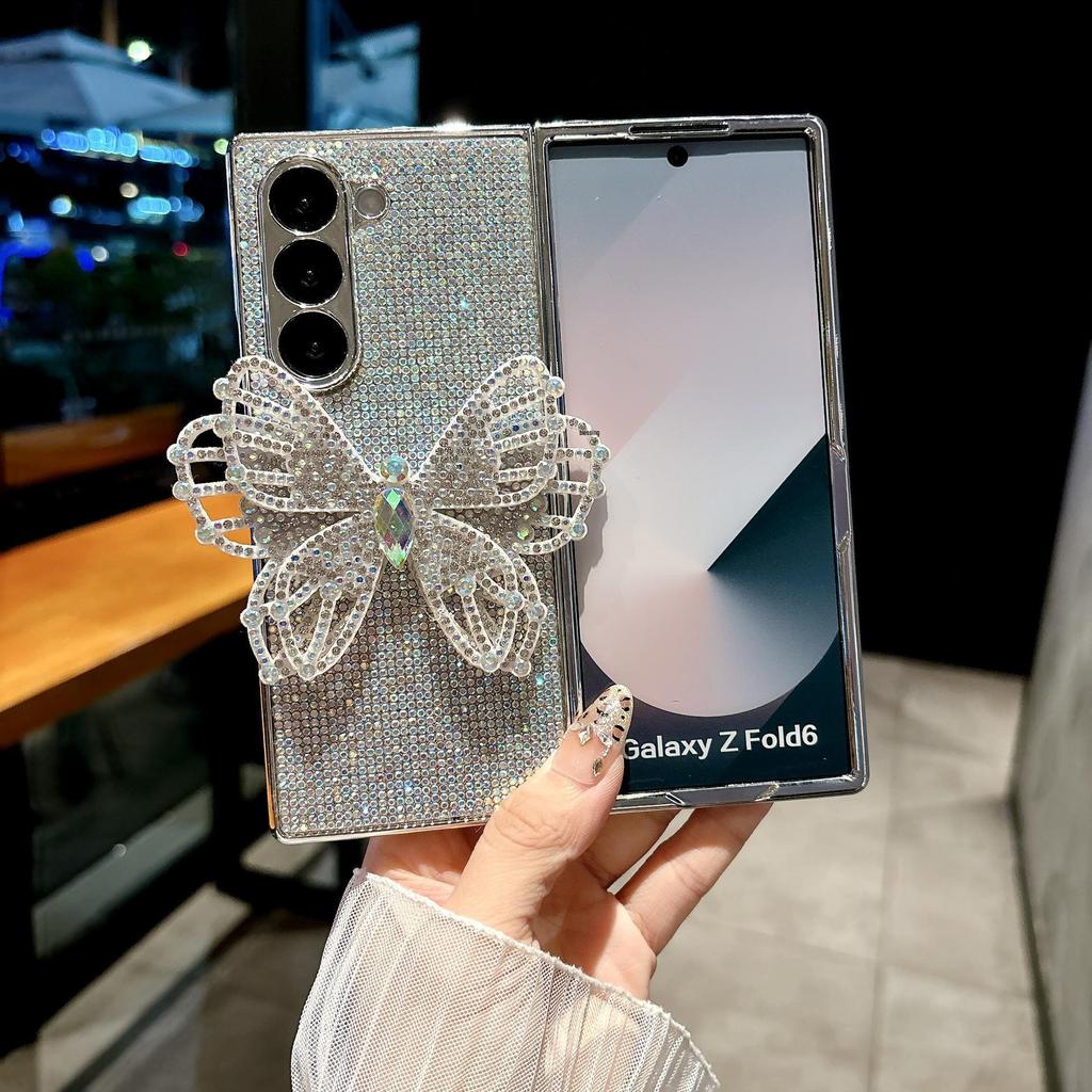 Luxury Crystal Diamond Bowknot Case for Samsung Z Fold7/Z Flip7 Foldable Phones