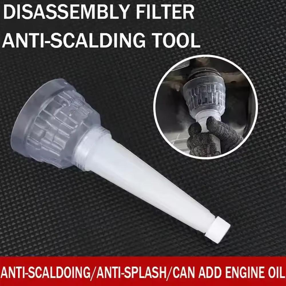 1pc Car Anti-scalding Gasoline Oil Funnel Engine Funnel Filter Removal Tool Detachable Oil Change Funnel Repair Accessories
