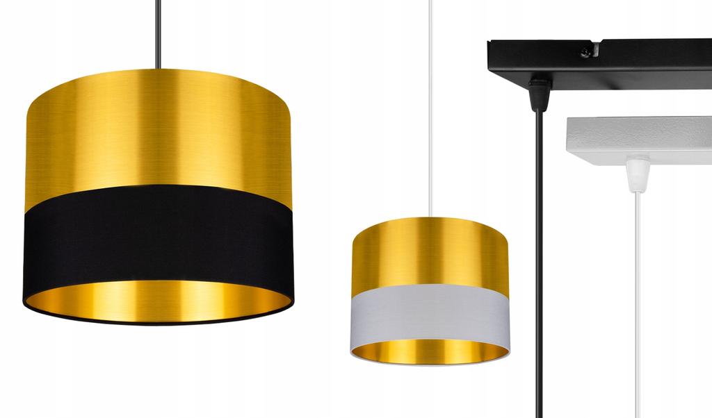 Moderne Deckenleuchte, Goldener Lampenschirm, LED