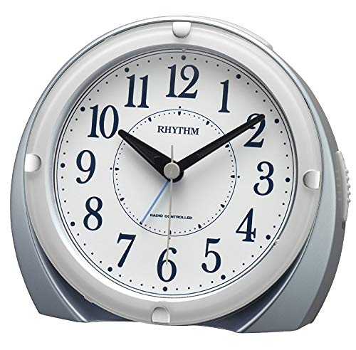 RHYTHM Radio-Controlled Alarm Clock with Electronic Sound Alarm (Just Alarm Function) and Light (4RL439SR04)