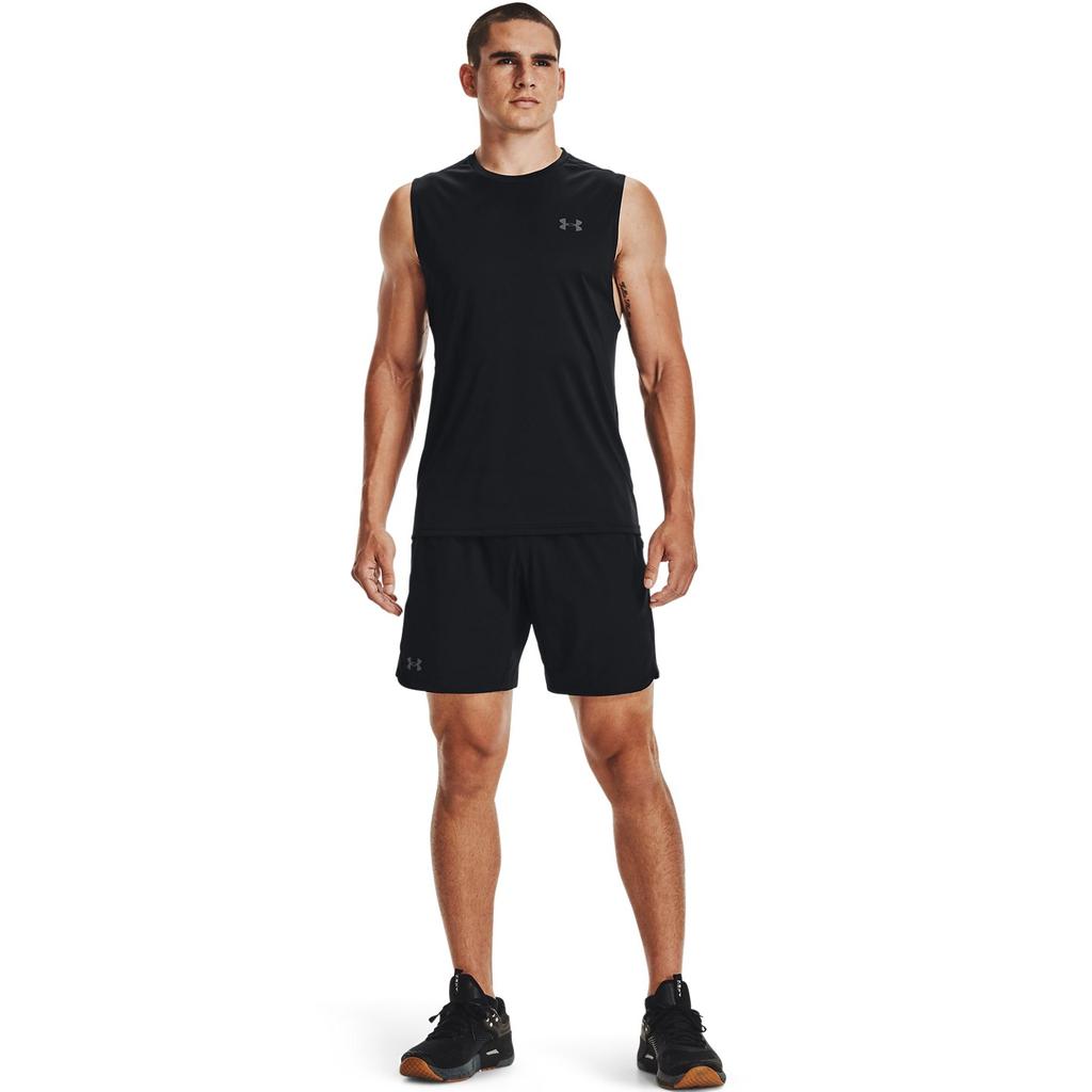 Under Armour Top de Baschet Fără Mâneci cu Imprimeu Logo Velocity Muscle Bărbați Negru 1327972-001