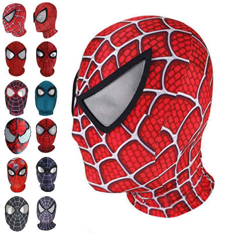Spiderman Miles Morales Elastisk Mask Huvudskydd Kostym För Vuxna Cosplay-entusiaster