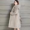 New Winter Imitation Fur Coat Women's Long Imitation Mink Velvet Coat Women's Hooded Thickened and Thin