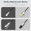 Mechanical Keyboard Cable Double Sve Custom Coiled with Detachable Metal Aviation USB C to USB A Keyboard Aviation Connector