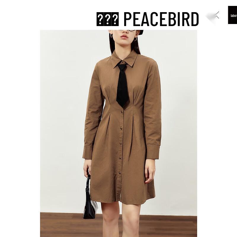 

PEACEBIRD Women s A-Line Long Sleeve Shirt Dress M