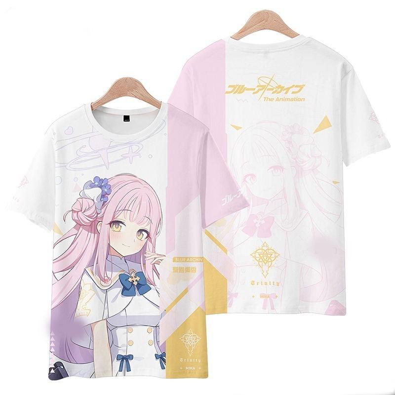 Blue Archive Takanashi Hoshino Anime 3D Print T-Shirts Men Women Short Sleeve T Shirt Tops Y2K Street Harajuku Tees Men Clothing