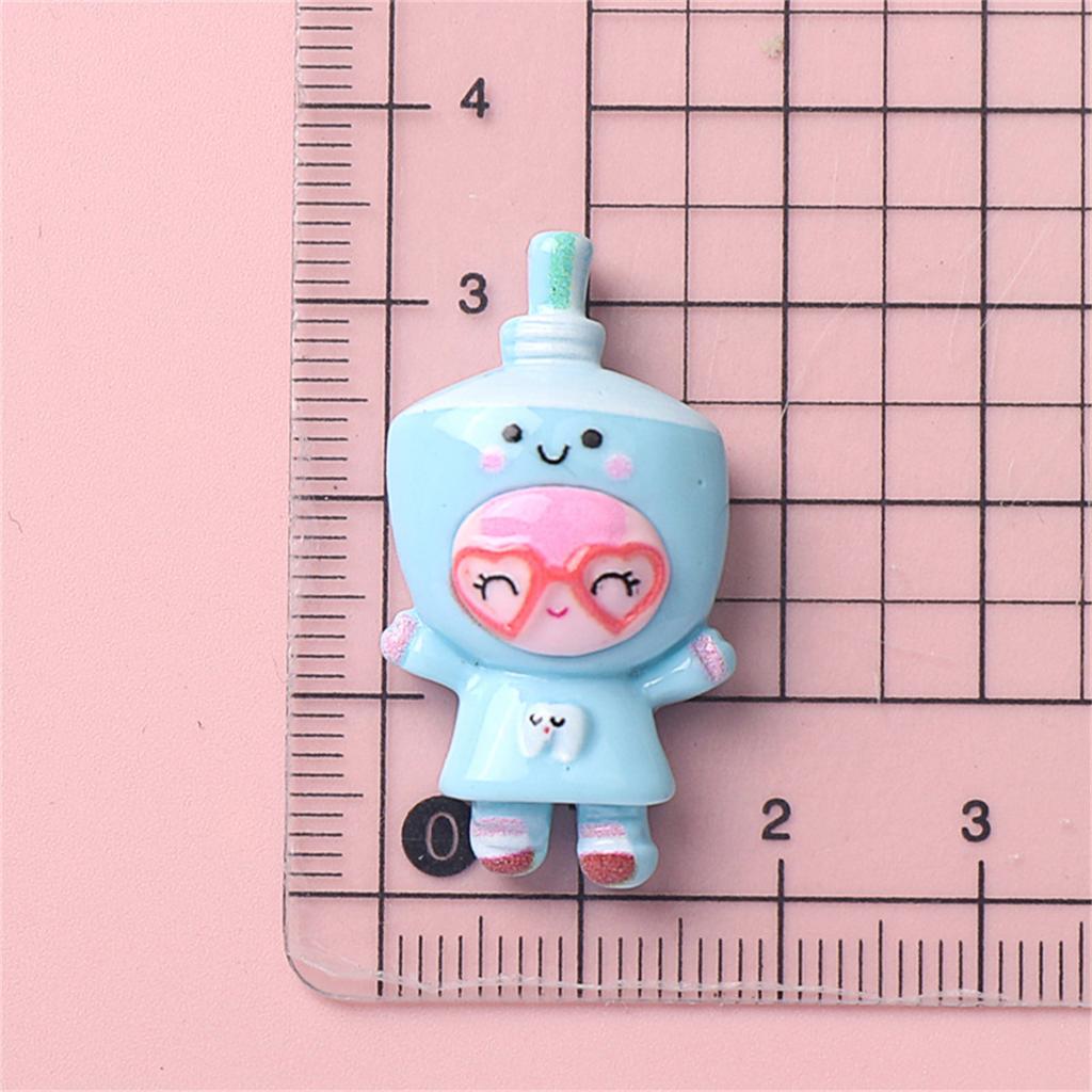 5PCS Resin Colorful Princess Burger Donut Star Cartoon Man Flat Back Stone Figurines Scrapbook DIY Bow Decor Accessories Crafts