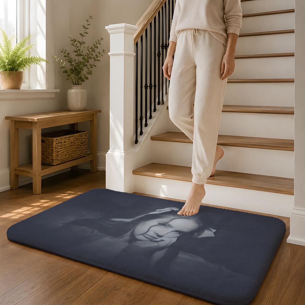 Singer L-Lana D-Del Rey Floor Mat Soft Flannel Non-Slip Rug Washable Floor Mat for Living Room Bedroom Home Decor