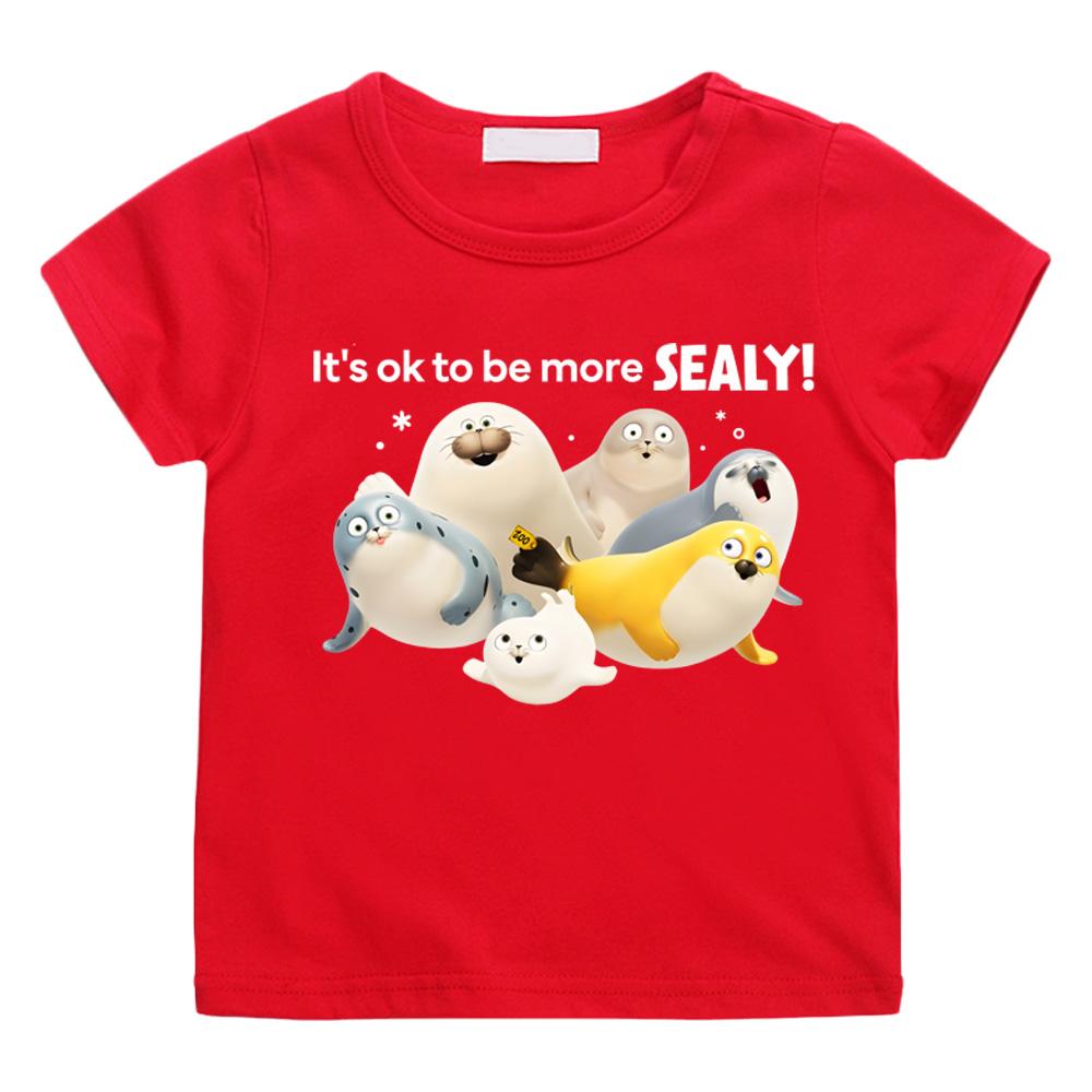 2026NEW SealookT-shirts 100% Cotton Round Neck Cartoon Boys/girls T Shirt Cartoon Print Cute Manga High Quality Tee-shirt