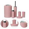 6pcs Bathroom Sets Accessories with Trash Can Toothbrush Holder Cup Soap Dish Suitable for Hotel Dorm