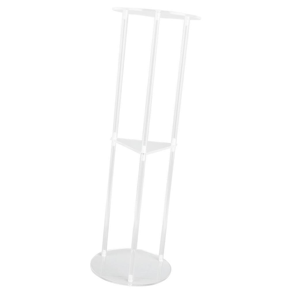 Side Table Modern Stable 3 Tier Round Acrylic Drink Table for Living Room Bedroom Bedside Transparen