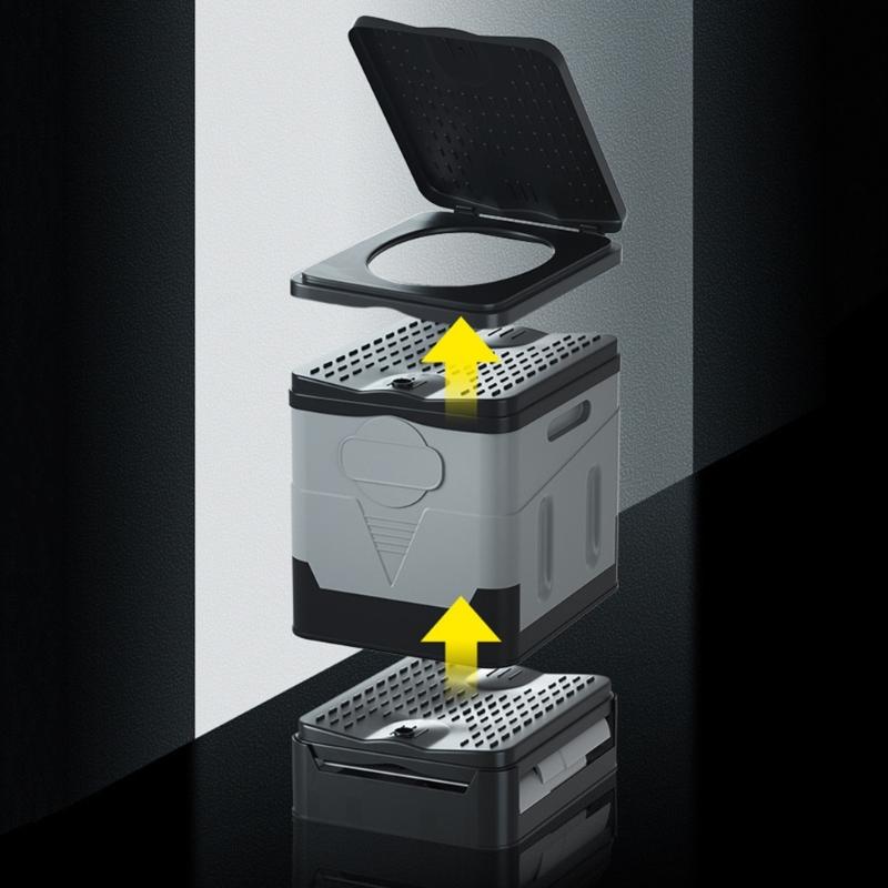 Toilette Pliante avec Couvercle Voiture Bateau Potty Portable pour Camping Randonnée Plage Embouteillage Voyage d'Urgence Voyage en Autonomie