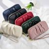 Genuine Leather Women's Wallets Multifunction Phone Storage Bag Pleated Cowhide Card Holder Coins Pocket Purse Women Handbags