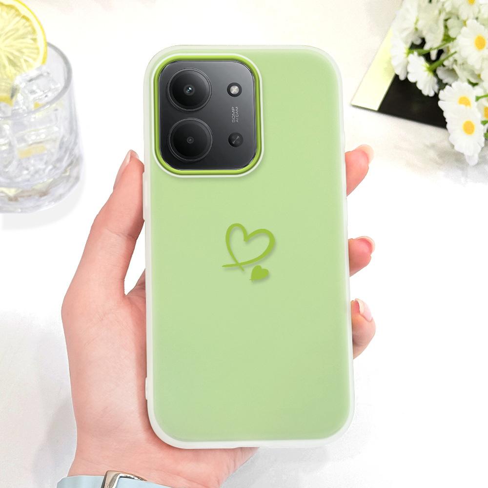 Simple Love Heart Phone Case For Xiaomi Redmi 15C 15 14C 13 13C 12 12C 10 9 9A 9C 9T A5 A3 A2 A1 4G 5G Candy Colored Cover
