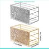 Practical Iron Art Tissue Box Cover Delicate Gold or Silver Textured Tissue Box for Adding Elegances To Any Room