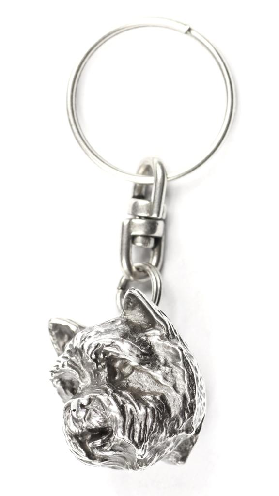 West Highland White Terrier - Silver-plated pendant with a dog in a decorative box, handbag decoration, backpack pendant by Art-Dog brand